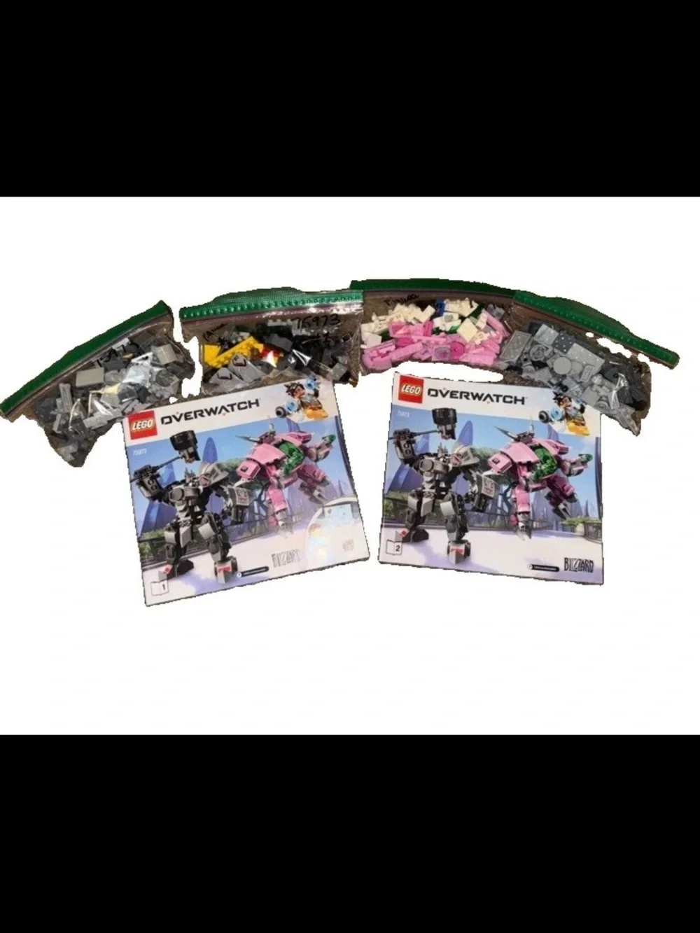 LEGO Overwatch 75973 D.Va & Reinhardt Set Retired 2 Manuals No Box